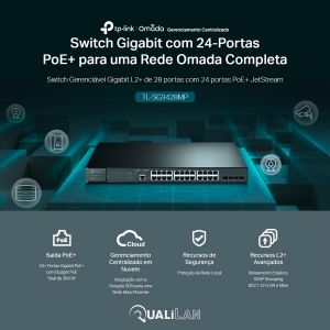 TP-LINK HUB SWITCH 24P TL-SG3428MP 24P GIGA POE+ 4*SFP