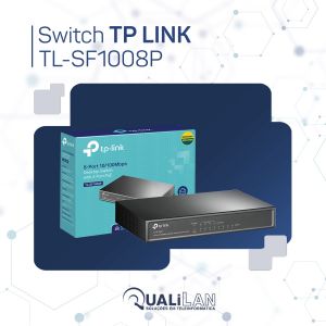 SWITCH 8P 10/100 (4P PoE) MESA/RACK - TL-SF1008P - TP-LINK