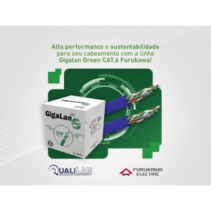 CABO GIGALAN GREEN U/UTP 23AWGX4P CAT.6 LSZH AZ FURUKAWA - COD.23400196