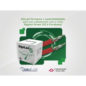 CABO GIGALAN GREEN U/UTP 23AWGX4P CAT.6 LSZH VM FURUKAWA - COD.23400194