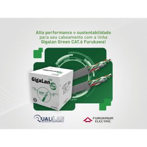 CABO GIGALAN GREEN U/UTP 23AWGX4P CAT.6 LSZH CZ FURUKAWA - COD.23400198