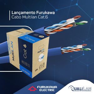 CABO DE DADOS MULTILAN U/UTP 24AWGX4P CAT.6 CM AZ ROHS-COD.23400219